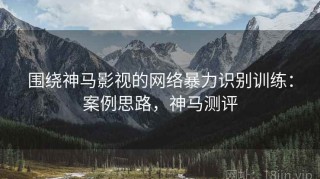 围绕神马影视的网络暴力识别训练：案例思路，神马测评