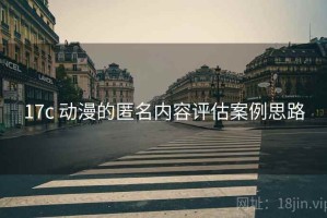 17c 动漫的匿名内容评估案例思路