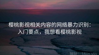 樱桃影视相关内容的网络暴力识别：入门要点，我想看樱桃影视