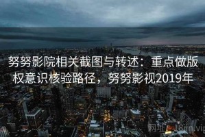 努努影院相关截图与转述：重点做版权意识核验路径，努努影视2019年
