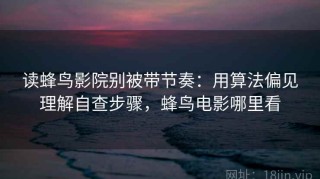 读蜂鸟影院别被带节奏：用算法偏见理解自查步骤，蜂鸟电影哪里看