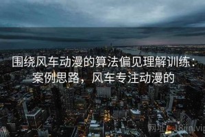 围绕风车动漫的算法偏见理解训练：案例思路，风车专注动漫的