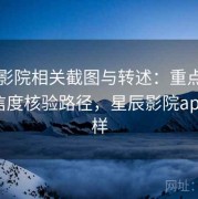 星辰影院相关截图与转述：重点做信息可信度核验路径，星辰影院app怎么样