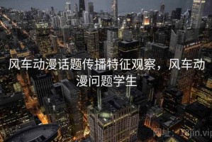 风车动漫话题传播特征观察，风车动漫问题学生