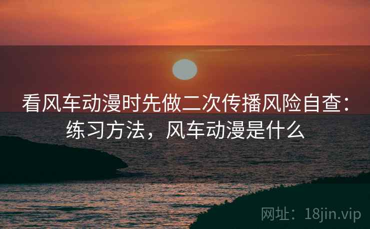 看风车动漫时先做二次传播风险自查:练习方法,风车动漫是什么 看风车动漫时先做二次传播风险自查:练习方法,风车动漫是什么